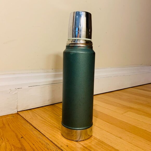 Stanley Aladdin Green Vacuum Bottle Thermos Vintage Made in USA - Picture 9 of 13